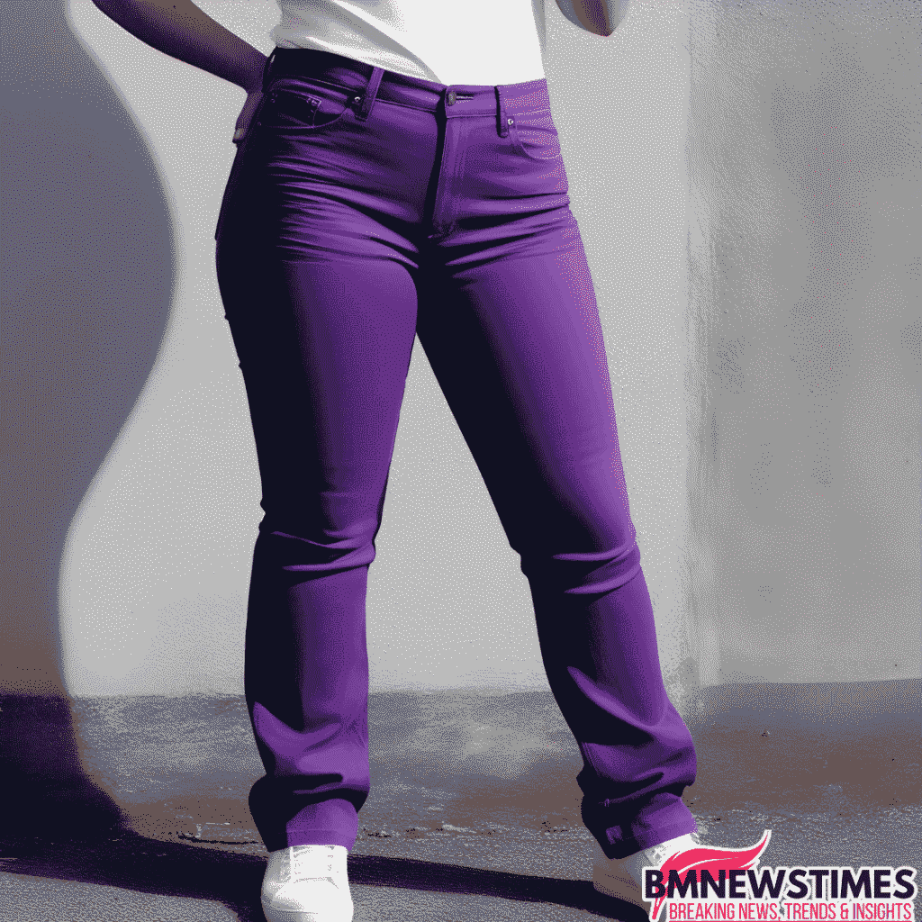 purple jeans
