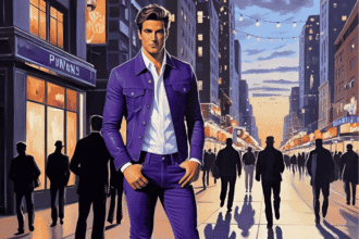 purple jeans