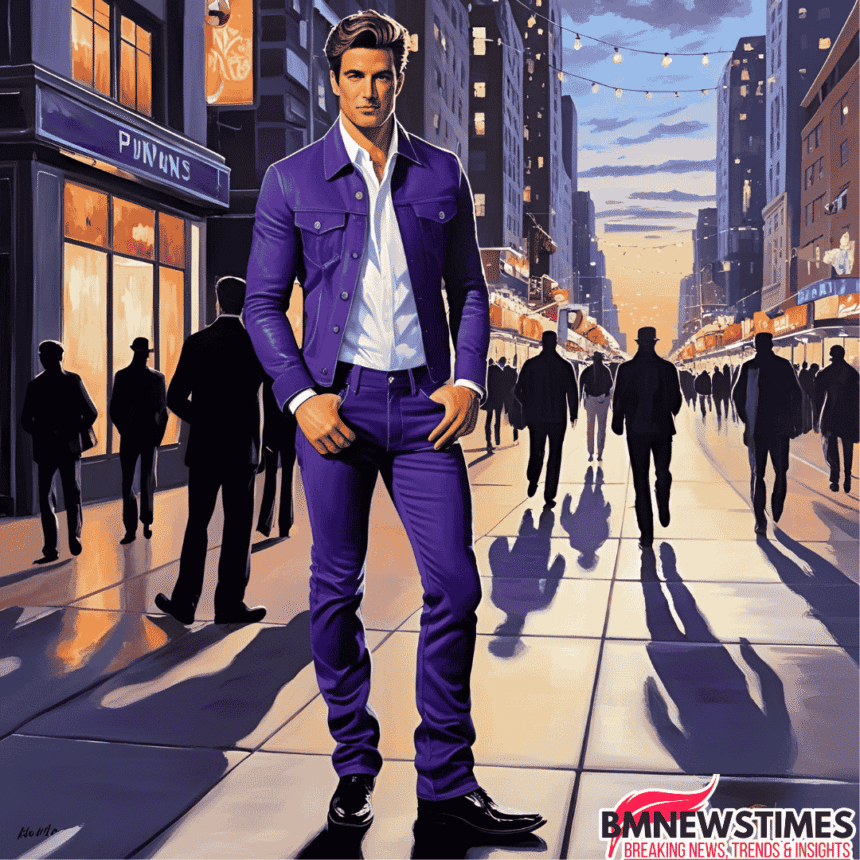 purple jeans